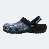Butterfly Dance in the Phantom Forest Print Fleece-Lined Clogs