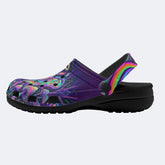 Flowing Color Psychedelic Moth Clogs