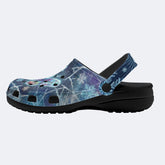 Ice Crystal Light Moth Print Clogs