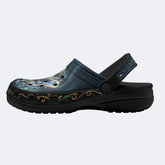 Ice Crystal Light Moth Print Clogs