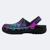Psychedelic Death Moth Print Clogs