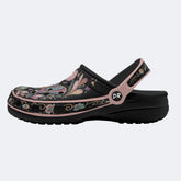 Dreamy Psychedelic Romantic Moth Print Clogs