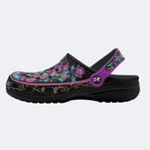 Iridescent Jewel Moth Print Clogs