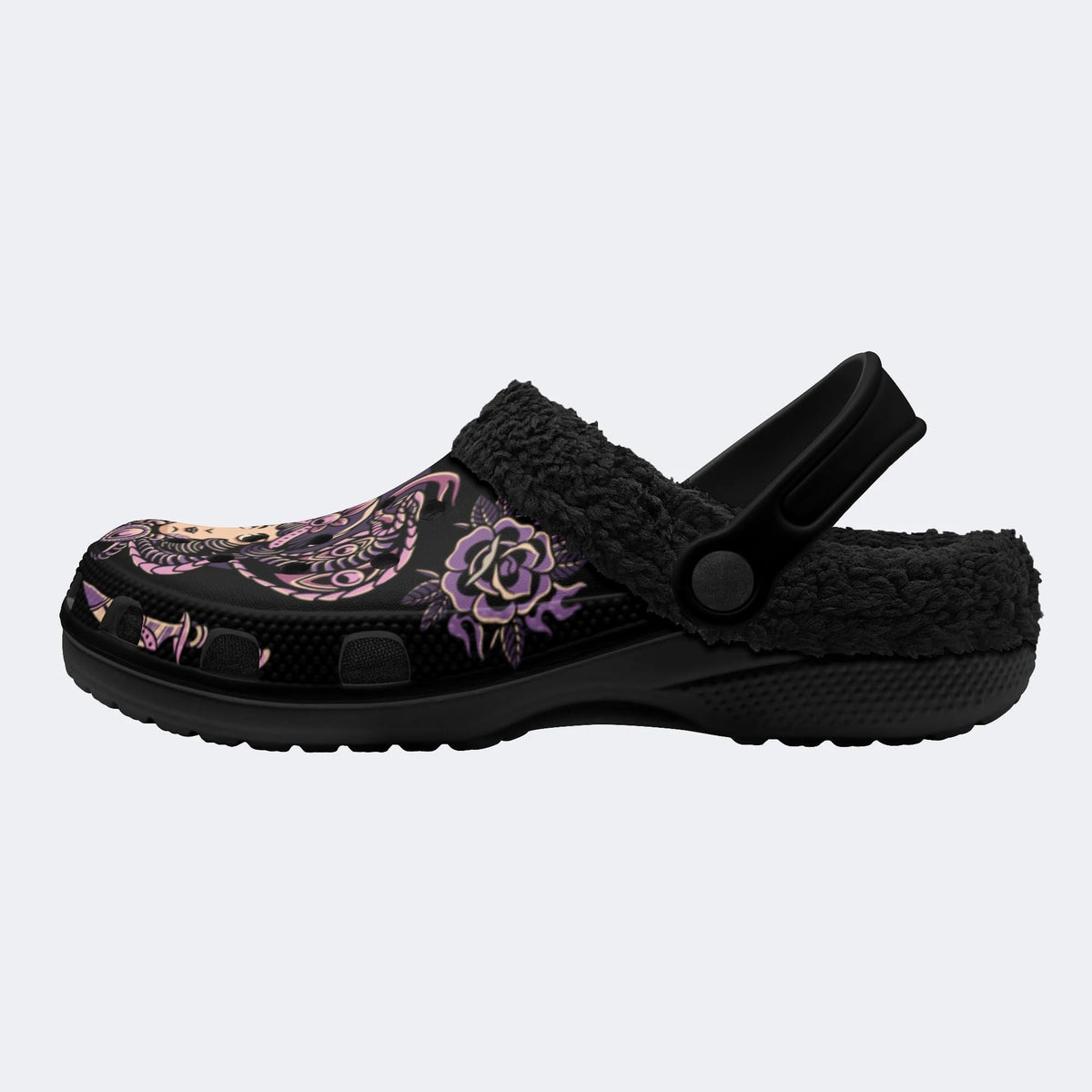 Cobra Girl Print - Fur Lined Slippers/Sandals