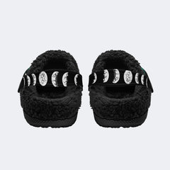 Night Sky Mushroom Butterfly Print - Fur Lined Slippers/Sandals