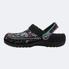 Jewel Moth Mushroom Wreath Print Clogs