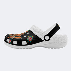 Traditional Tiger Print - Fur Lined Slippers/Sandals