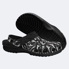 Climbing out of the abyss Print Fleece-Lined Clogs