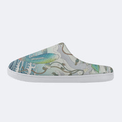 Brocade Journey Print Fleece-Lined Slippers