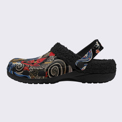 Irezumi Wave & Koi & Demon Face Print Clogs