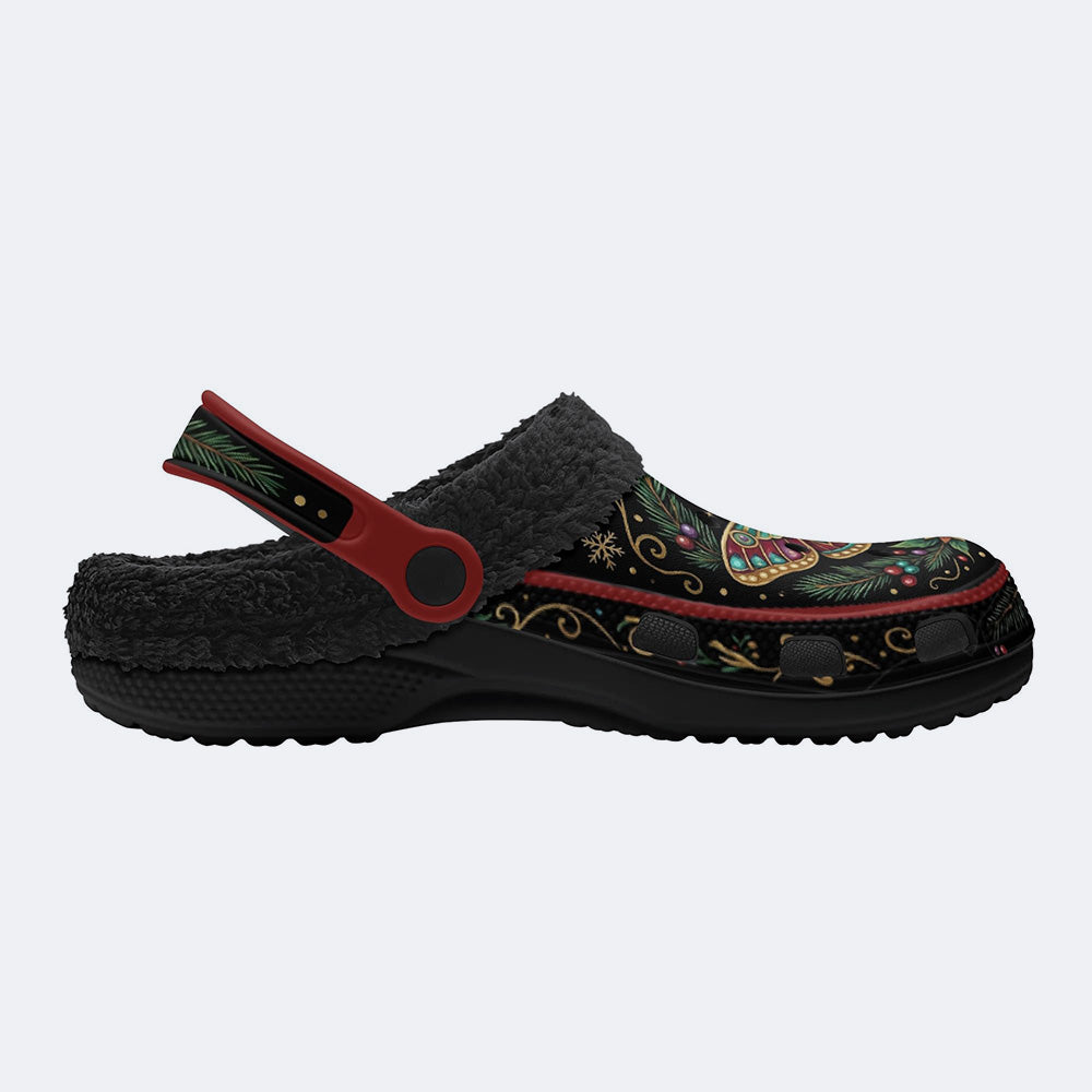 Jewel Moth Vintage Wreath Print Clogs