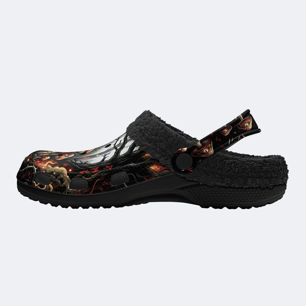 Psychedelic Mushroom Forest Print Clogs