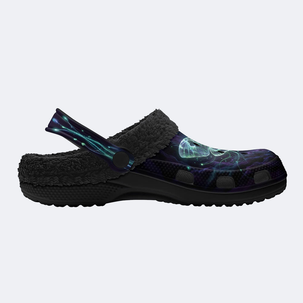 Death Moth in the Abyss Fleece-Lined Clogs