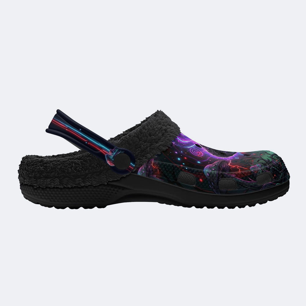 Void Mushroom Altar Fleece-Lined Clogs