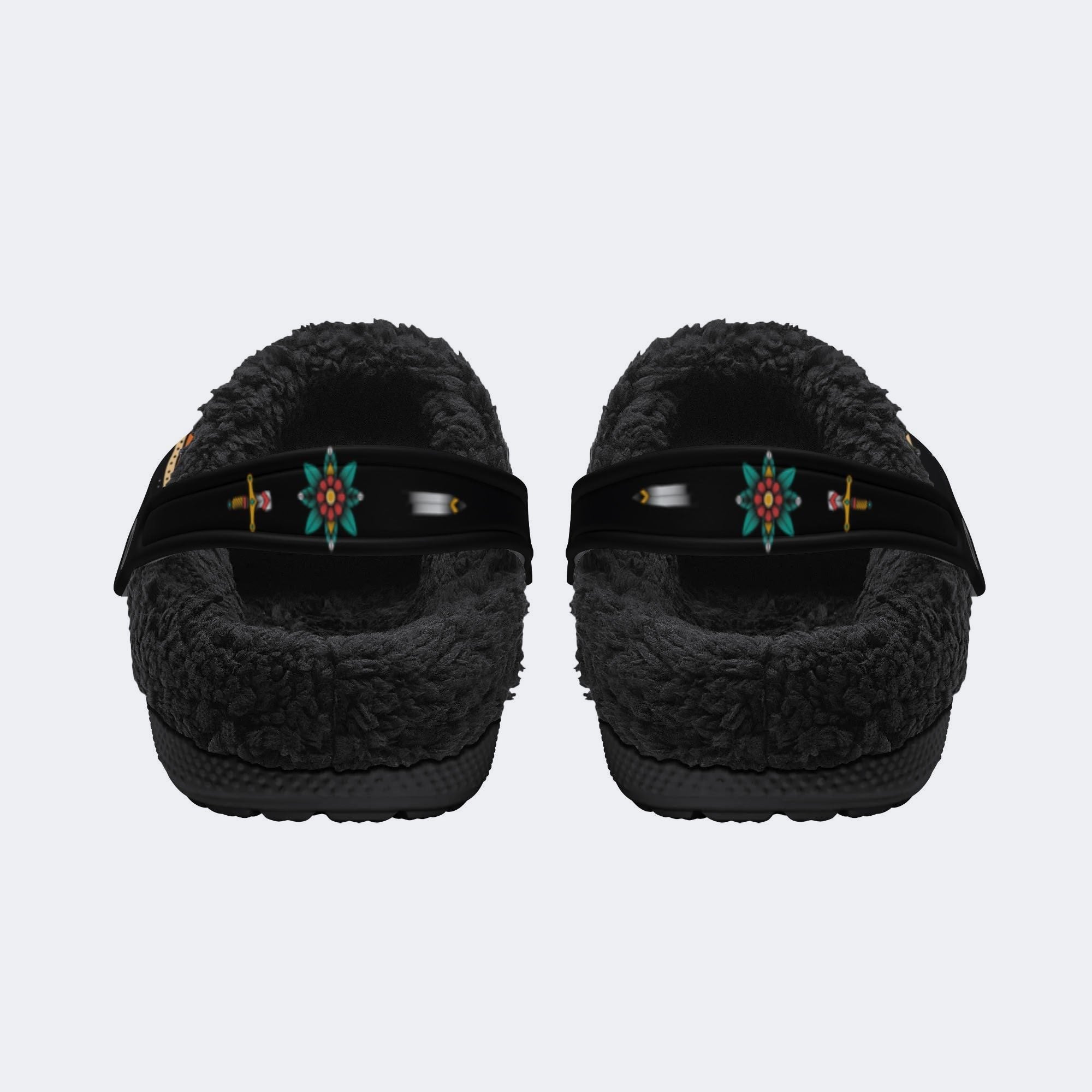 Traditional Tiger Print - Fur Lined Slippers/Sandals