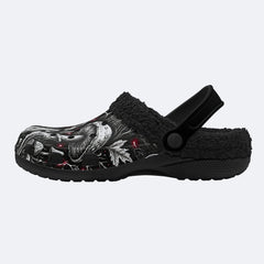 Deadwood Mushroom Forest Print Fleece-Lined Clogs