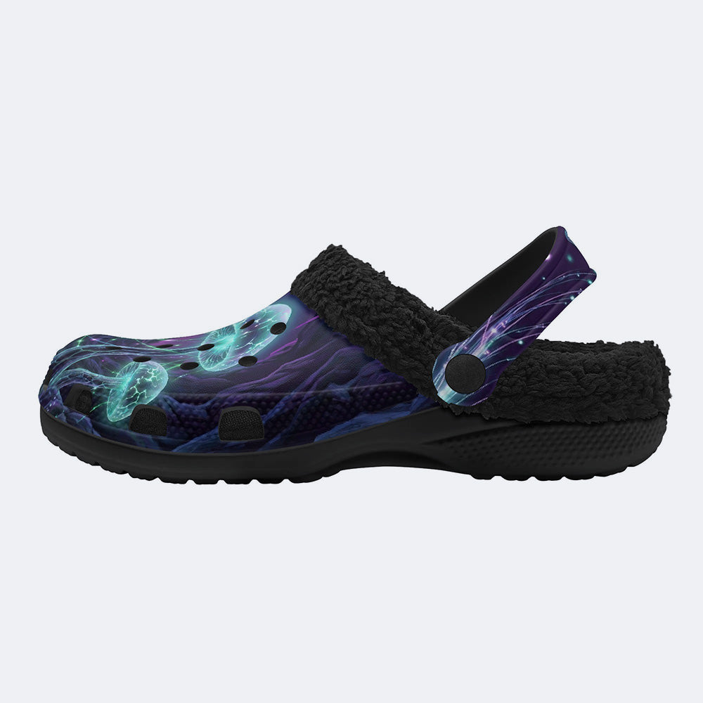 Mushroom Cave in the Abyss Fleece-Lined Clogs