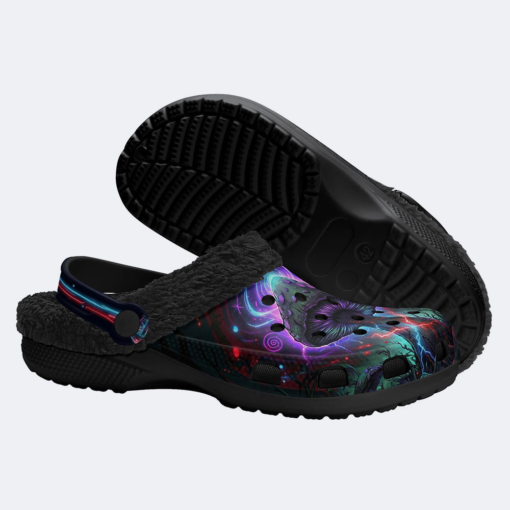 Void Mushroom Altar Fleece-Lined Clogs