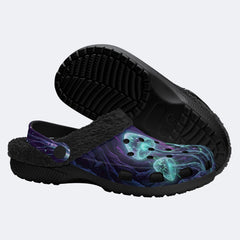 Mushroom Cave in the Abyss Fleece-Lined Clogs
