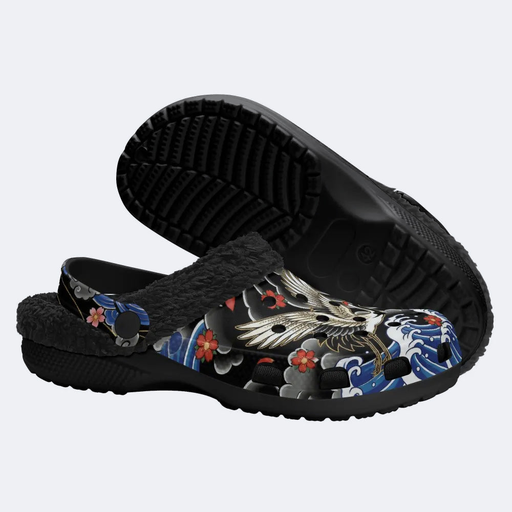 Irezumi Peonies and Cranes Print Clogs