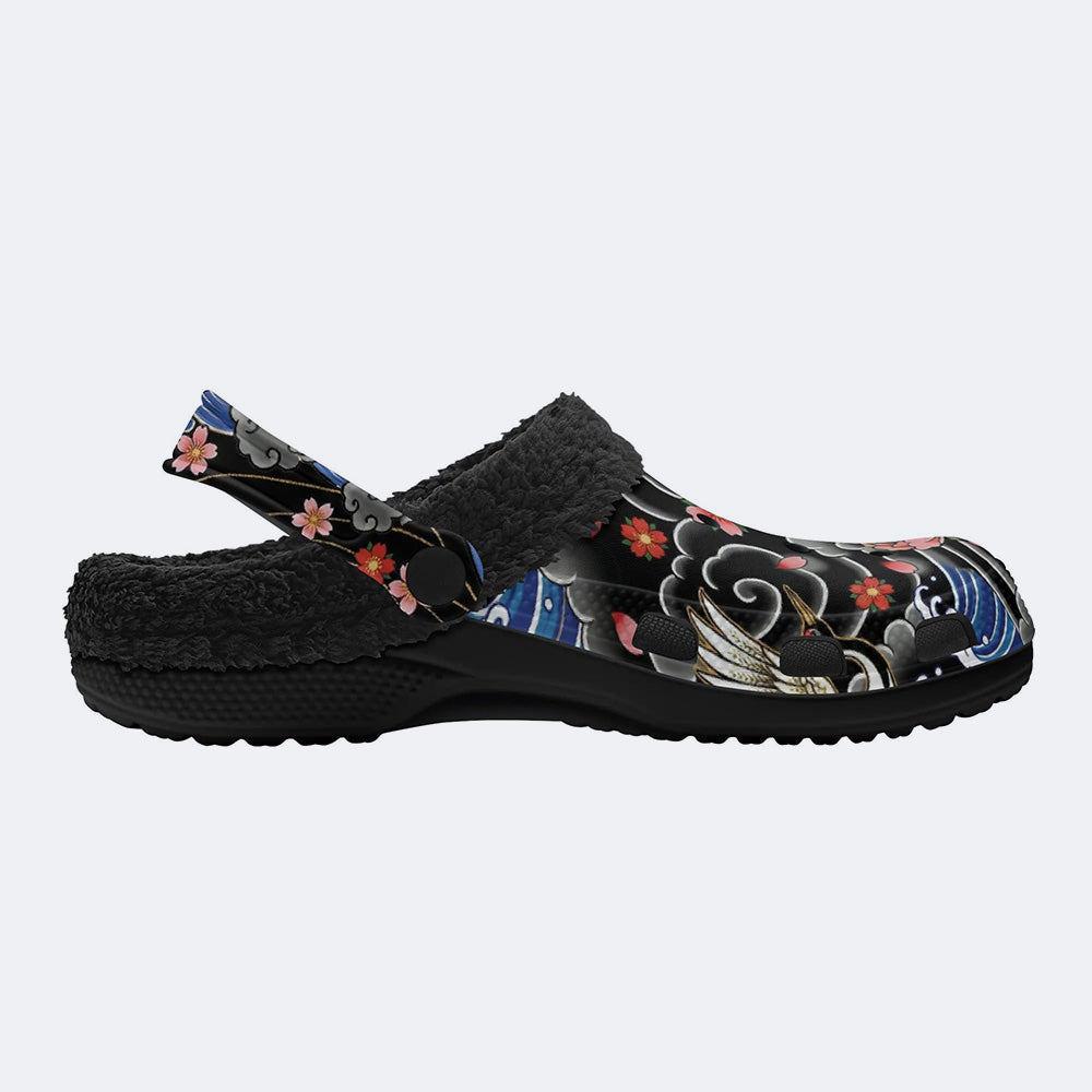 Irezumi Peonies and Cranes Print Clogs