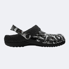 Climbing out of the abyss Print Fleece-Lined Clogs