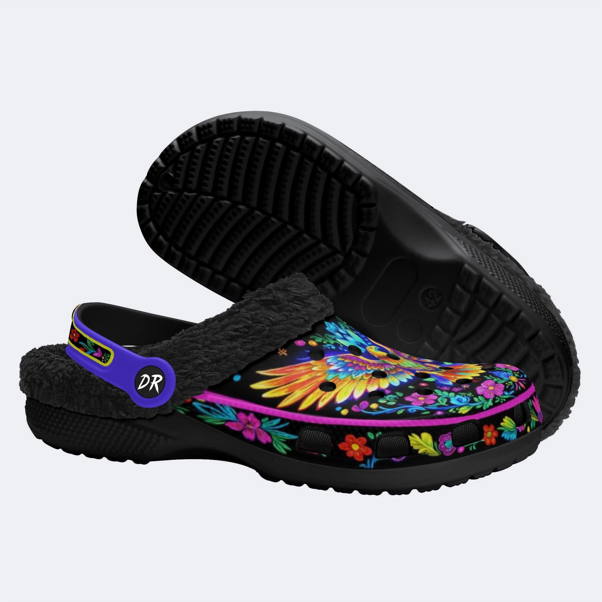 Phantom Night Eagle Print Clogs