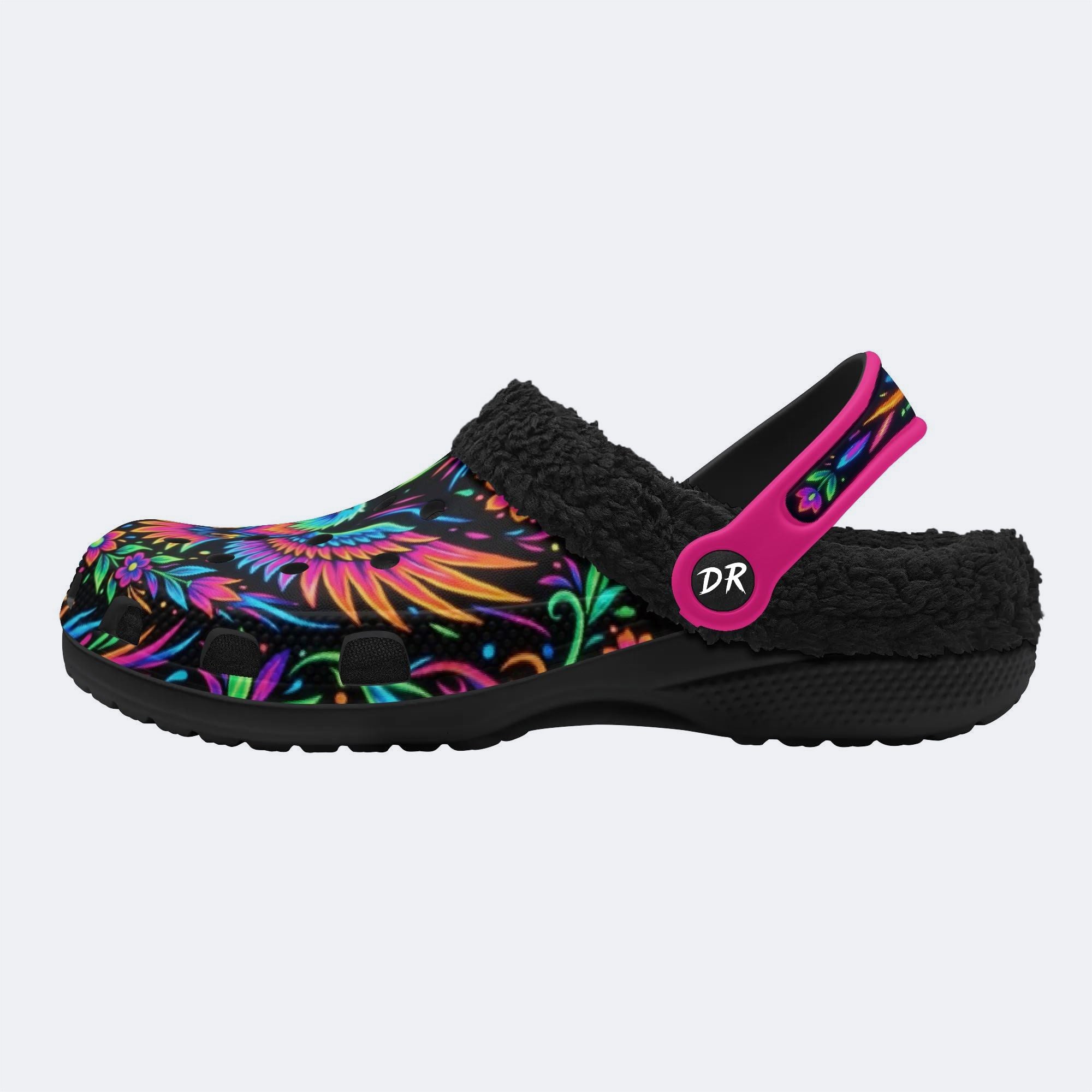 Colorful-Winged Eagle Print Clogs