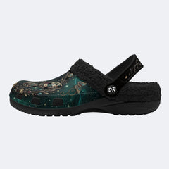 Dark Night Radiant Gem Butterfly Dance Print Clogs