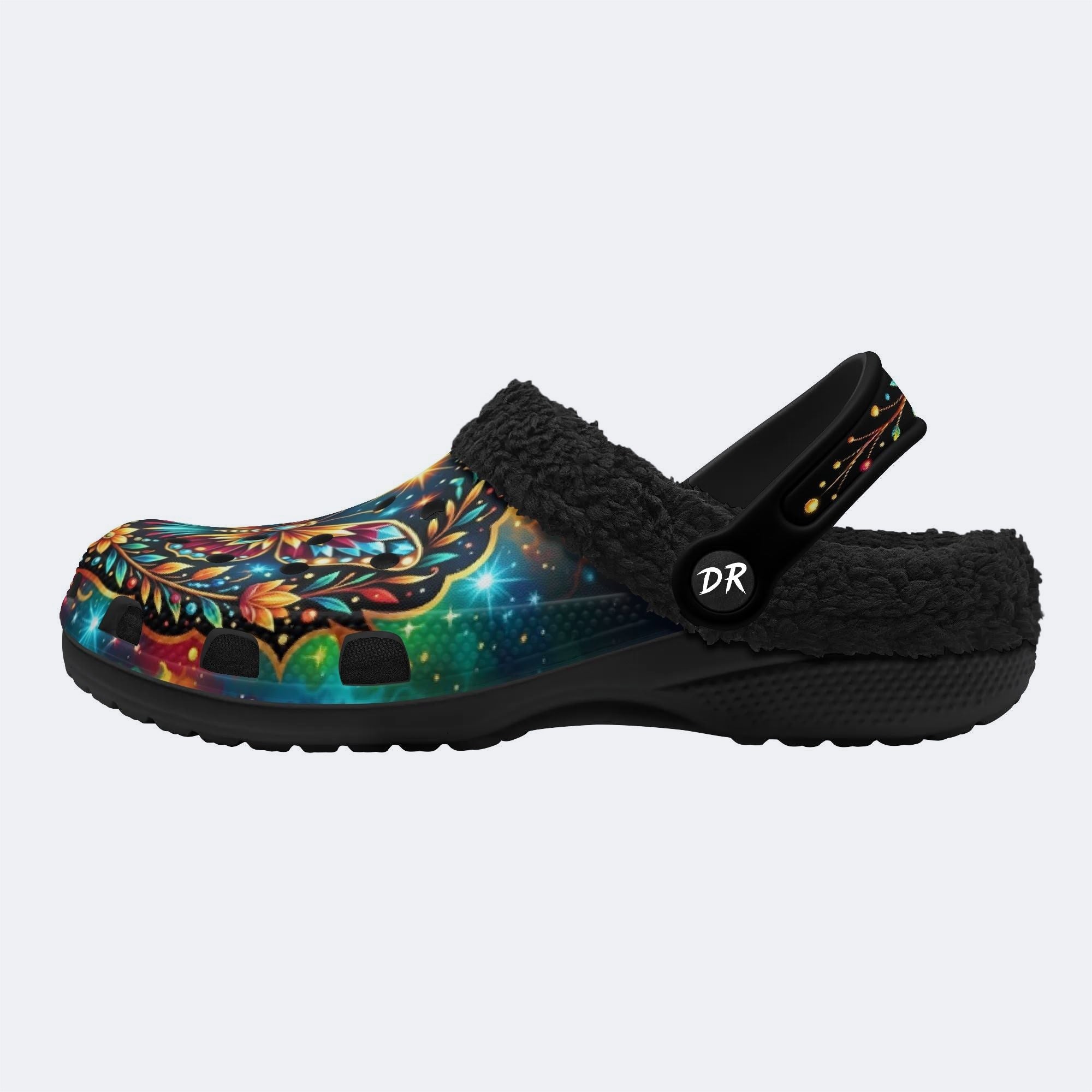 Dreamy Butterfly Dancing Among Flowers Print Clogs