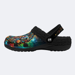 Dreamy Butterfly Dancing Among Flowers Print Clogs