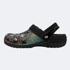 Fantasy Butterfly Flower Cluster Print Clogs