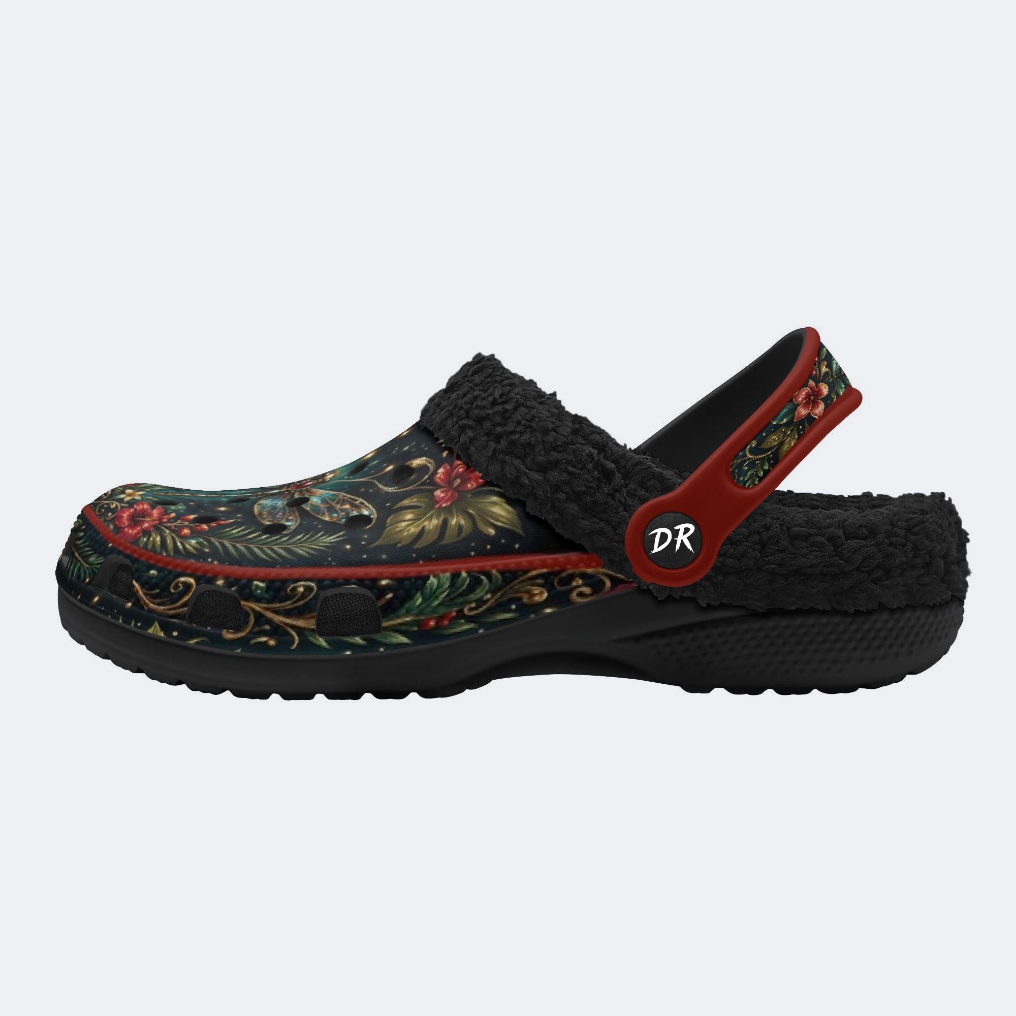 Jewel Dragonfly Wreath Print Clogs