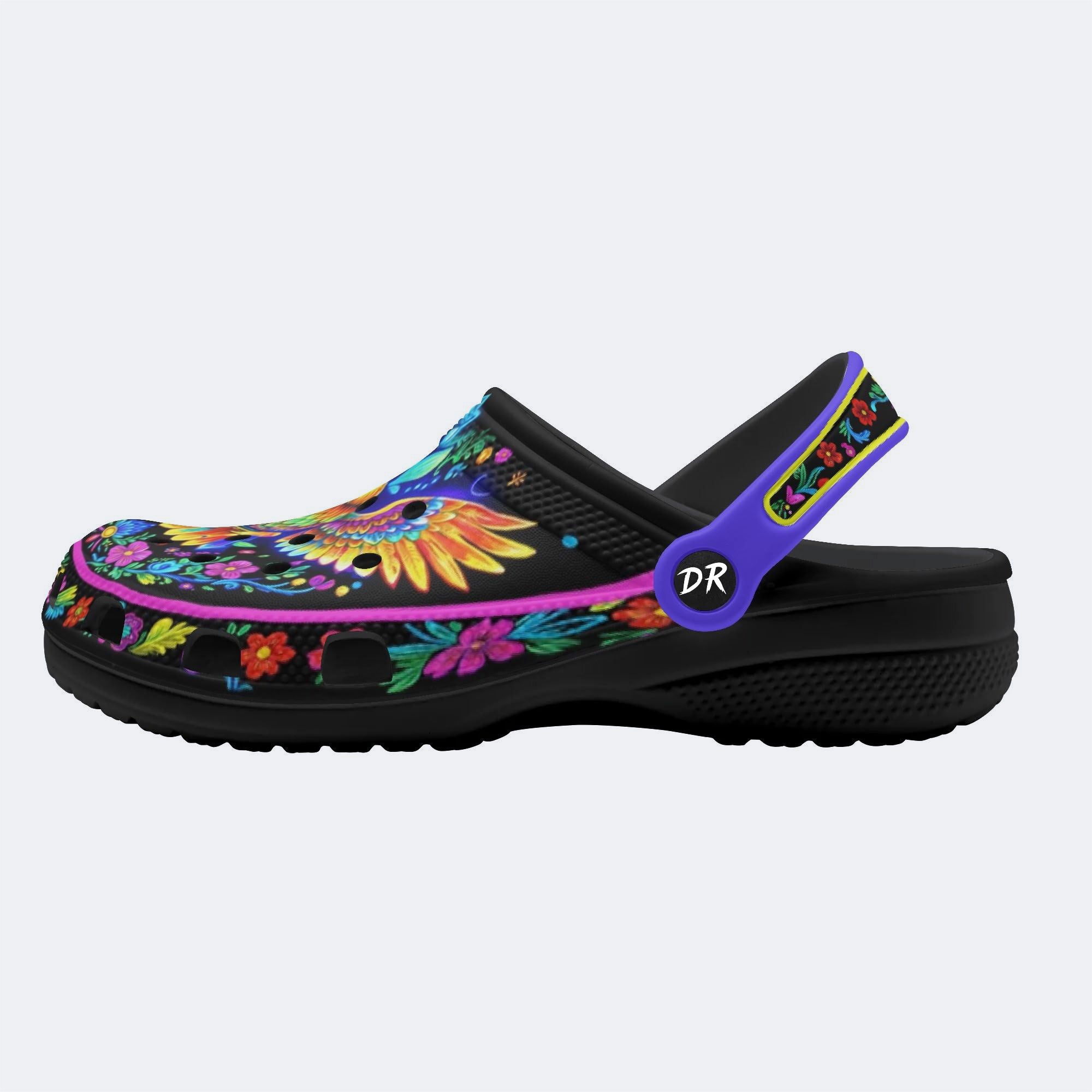 Phantom Night Eagle Print Clogs