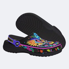Phantom Night Eagle Print Clogs