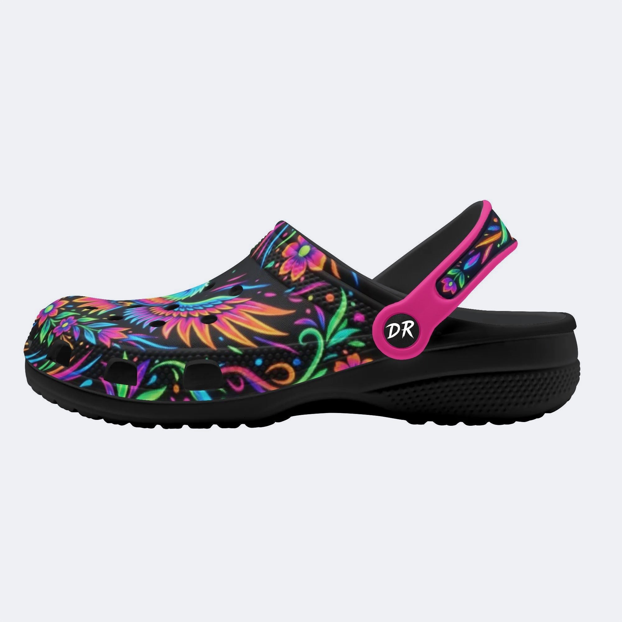 Colorful-Winged Eagle Print Clogs