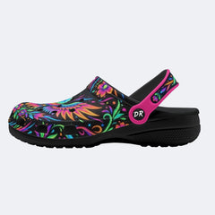 Colorful-Winged Eagle Print Clogs