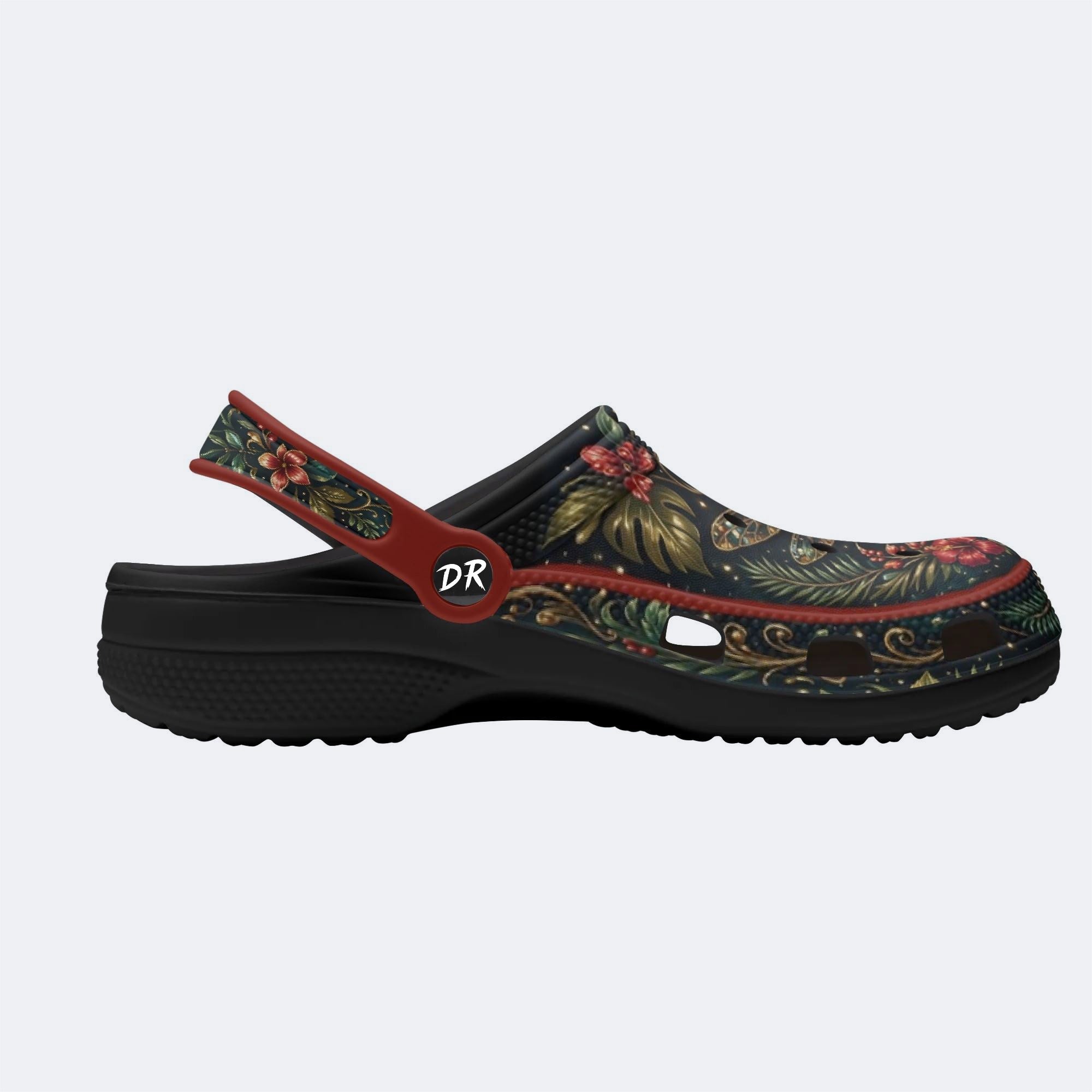Jewel Dragonfly Wreath Print Clogs