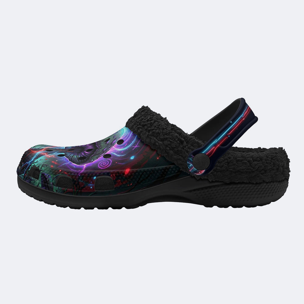 Void Mushroom Altar Fleece-Lined Clogs