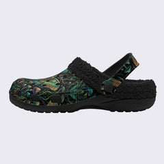 Forest Mystery Moth Print Clogs