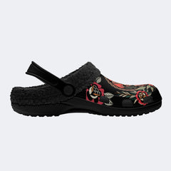 Personalized Name Cowboy Frog Print - Fur Lined Slippers/Sandals