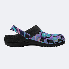 Liquid Ink Moth Fleece-Lined Clogs
