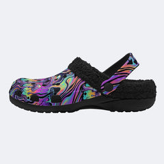 Mushroom Ink Forest Fleece-Lined Clogs