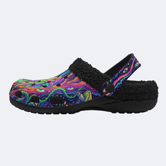 Psychedelic Forest Glowing Mushroom Print Clogs