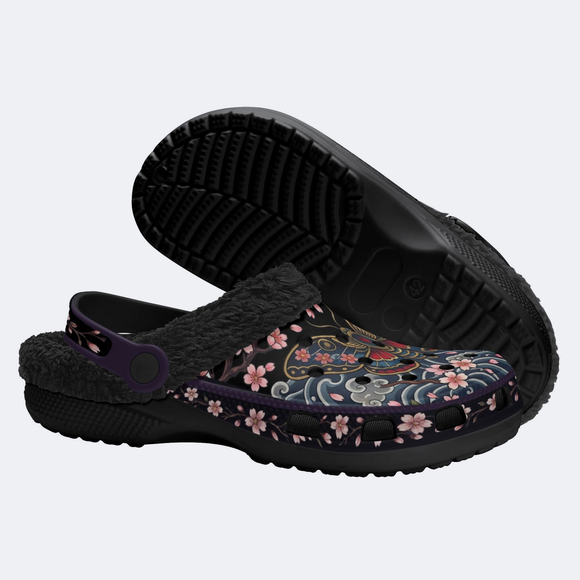 Cherry Blossom Moth Print Clogs