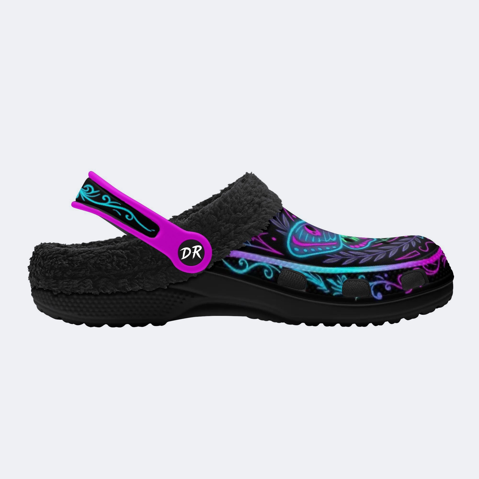 Psychedelic Death Moth Print Clogs