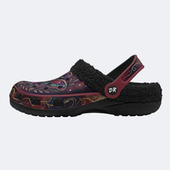 Dark Romantic Psychedelic Moth Print Clogs