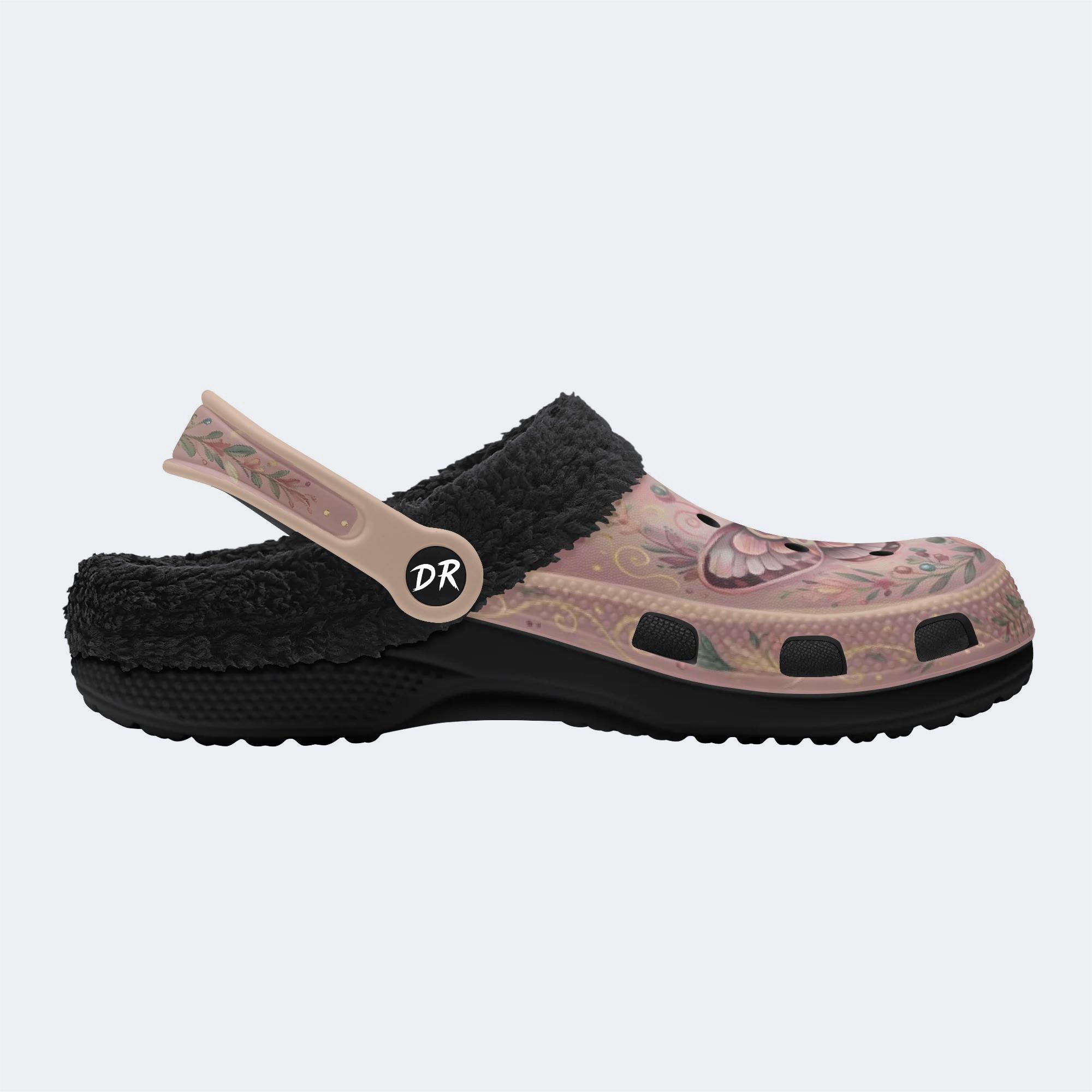 Dreamy Psychedelic Moth Print Clogs