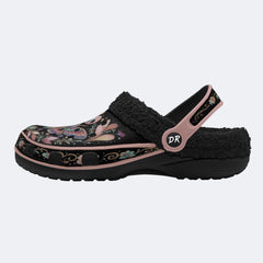 Dreamy Psychedelic Romantic Moth Print Clogs