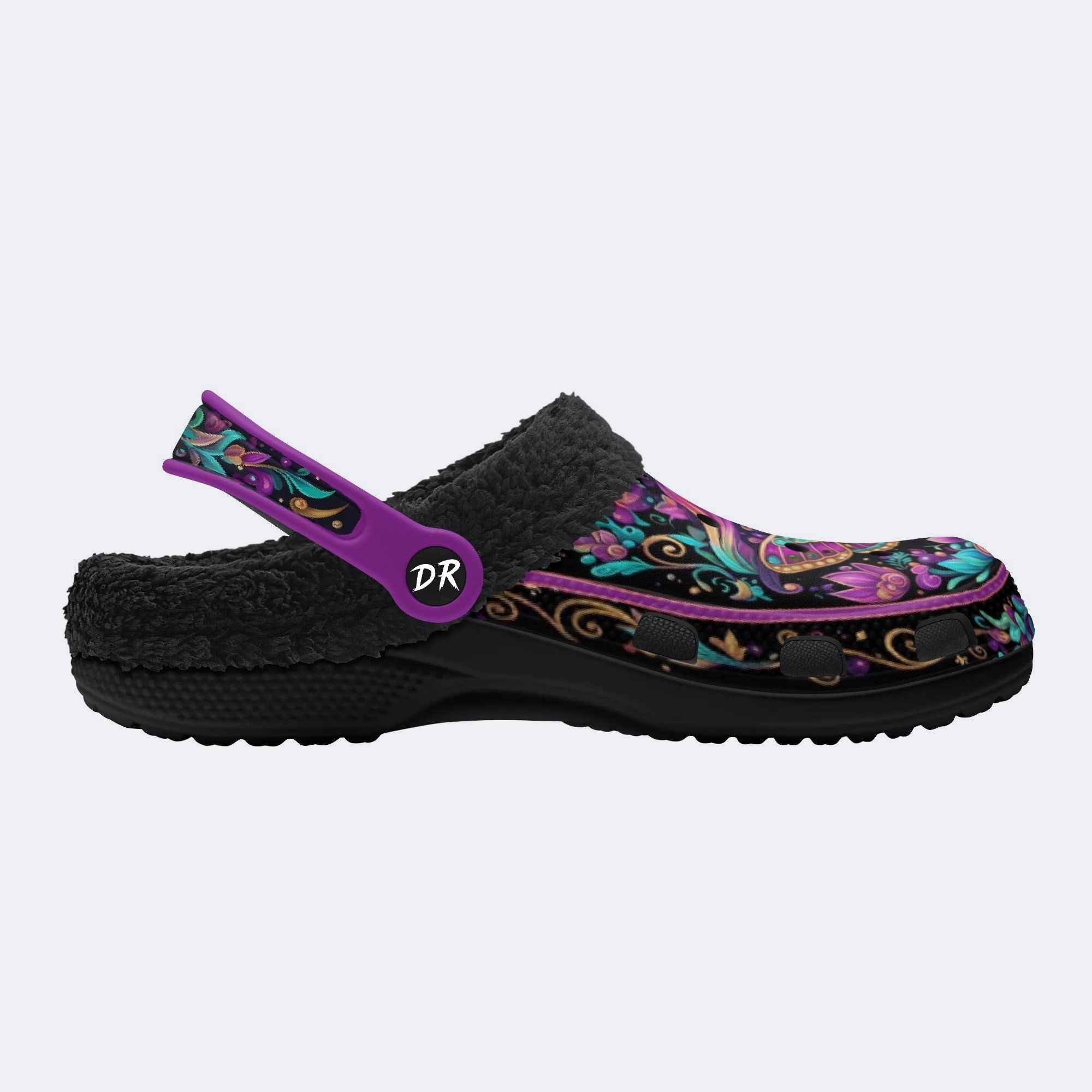 Iridescent Jewel Moth Print Clogs